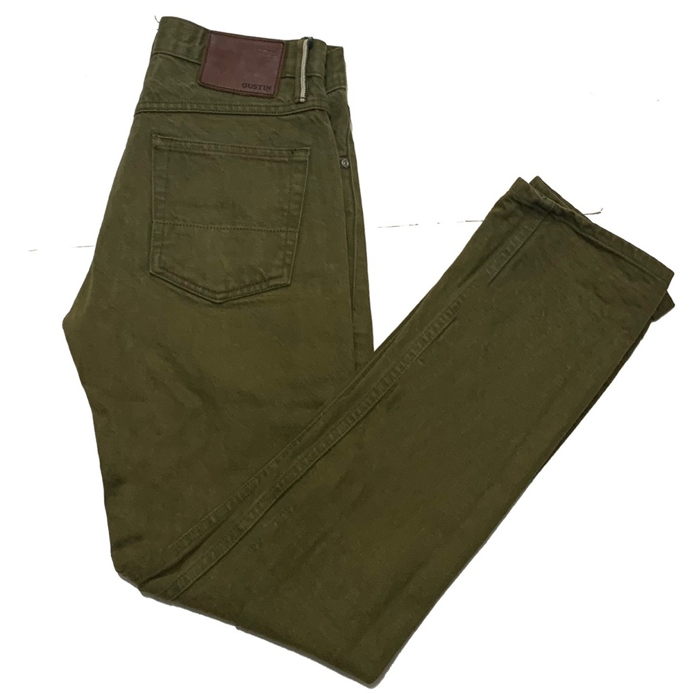 30 X 30 / Gustin skinny Olive Button-Fly Denim